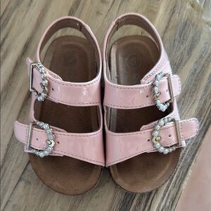 Cat & Jack Kids Pink Patent Buckle Sandals